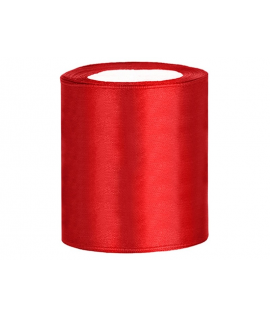 Ruban en satin rouge XXL (100 mm x 25 m)