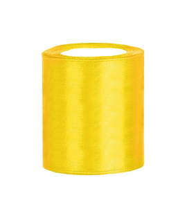 Ruban en satin jaune XXL (100 mm x 25 m)