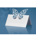 10 x Marque place avec découpe papillon (9 cm x 7,3 cm)