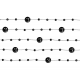 5 x Guirlande de perles noir 130 cm