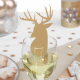 10 x Nominette pour verre Noël "Cerf doré"