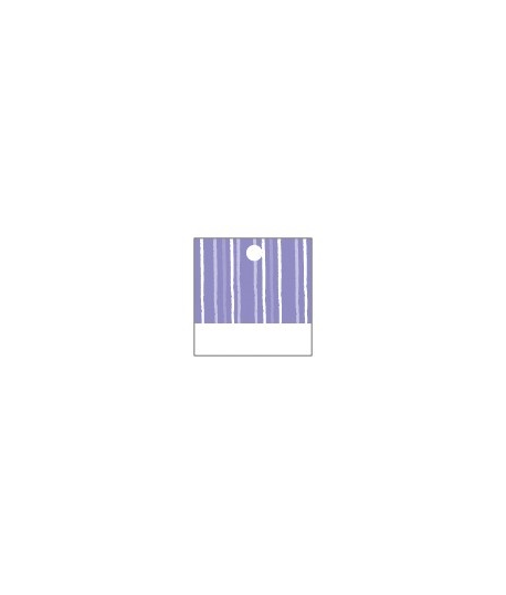 25 x Nominette lilas carrée en carton (3 cm X 3 cm)
