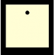 25 x Nominette ivoire carrée en carton (4 cm X 4 cm)