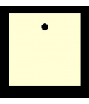 25 x Nominette ivoire carrée en carton (4 cm X 4 cm)