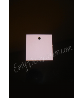 25 x Nominette lilas carrée en carton (4 cm X 4 cm)