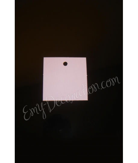 25 x Nominette lilas carrée en carton (4 cm X 4 cm)