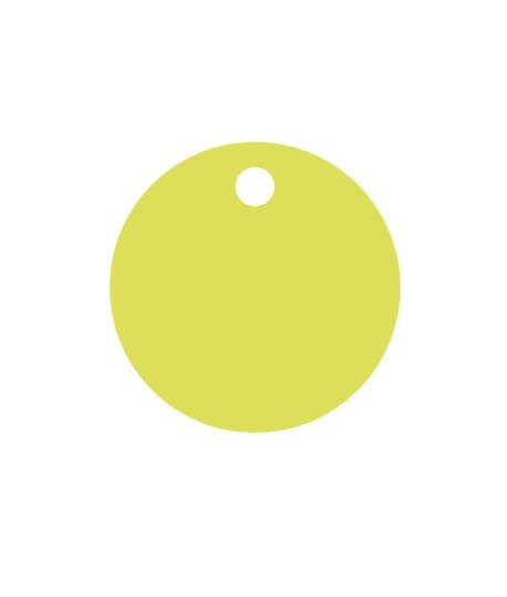 25 x Nominette verte ronde en carton (3 cm de diamètre)