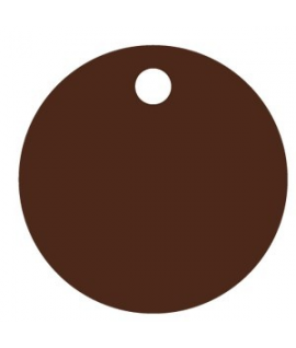 25 x Nominette marron ronde en carton (3 cm de diamètre)