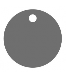 25 x Nominette grise ronde en carton (3 cm de diamètre)