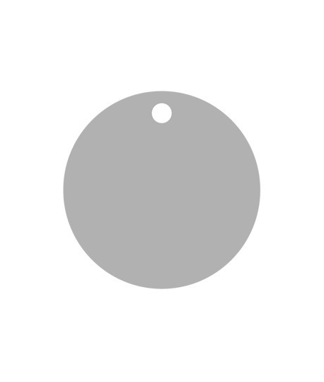 25 x Nominette grise ronde en carton (4 cm de diamètre)