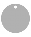 25 x Nominette grise ronde en carton (4 cm de diamètre)