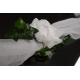 Guirlande de tulle blanc avec fleurs et verdure de 1,70 m pour voiture
