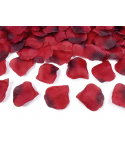 100 x pétales de rose rouges foncé