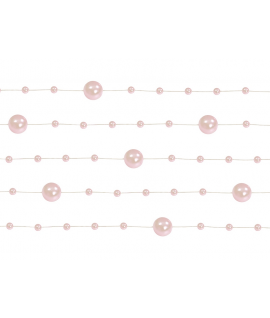 5 x Guirlande de perles rose 130 cm