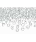 100 x Confettis de diamant en plastique transparent (12 mm)