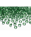 100 x Confettis de diamant en plastique vert (12 mm)
