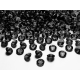 100 x Confettis de diamant en plastique noir (12 mm)