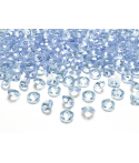 10 x Petit diamant en plastique bleu (20 mm)