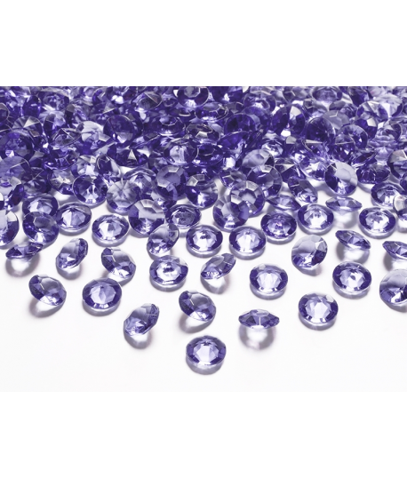 10 x Petit diamant en plastique violet (20 mm)