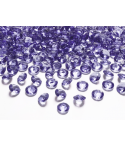 100 x Confettis de diamant en plastique violet (12 mm)