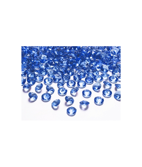 10 x Petit diamant en plastique bleu marine (20 mm)
