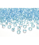 10 x Petit diamant en plastique turquoise (20 mm)