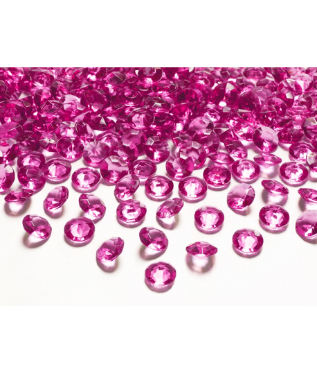 10 x Petit diamant en plastique rose (20 mm)