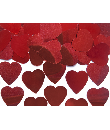 Confettis de cœur rouge (25 mm, 10 g)