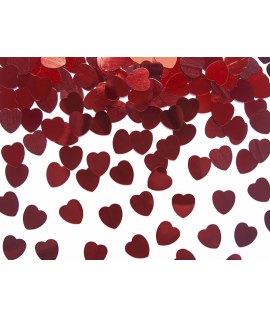 Confettis de cœur rouge (10 mm, 30 g)