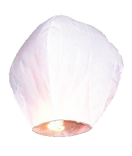 Lampe à voeux, lanterne céleste volante blanche