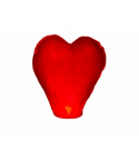 Lampe à voeux, lanterne céleste volante rouge en forme de coeur