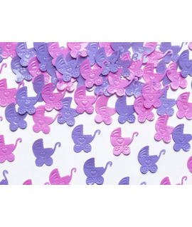 Confettis 15g poucette bébé rose-mauve
