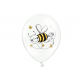 6 x ballon d'anniversaire abeille jaune et blanc