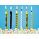 10x Bougie d'anniversaire multicolore pour gâteau
