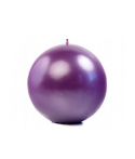Bougie sphérique métallique violet 80 mm