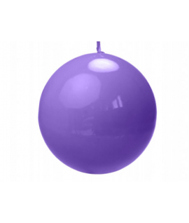 Bougie sphérique laquée violet 100 mm