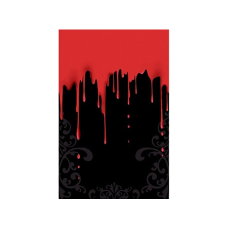 Nappe Halloween rouge noir 137 x 259 cm