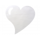 50 x Set de table tissu coeur mat blanc