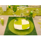 50 x Set de table tissu rond mat vert pomme