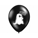 10x Ballon à gonfler noir et blanc fantôme BOO