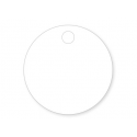 25 x Nominette blanche ronde en carton (3 cm de diamètre)