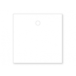 25 x Nominette blanche carrée en carton (4 cm de diamètre)