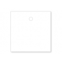 25 x Nominette blanche carrée en carton (4 x 4cm)