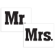Stickers "Mrs." noir sur blanc 2 pièces 47x37mm
