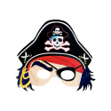 Masque de pirate en carton avec chapeau et bandeau