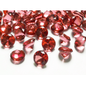 10 x diamant en plastique rouge (20 mm)