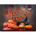 Guirlande "Happy Halloween" lettres orangees