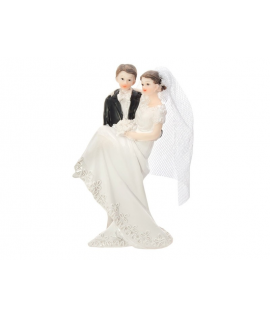 Figurine pour gâteau "marié qui porte la mariée"