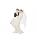 Figurine pour gâteau "marié qui porte la mariée"