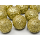 Boule décorative dorée pailletée 9 p D3cm